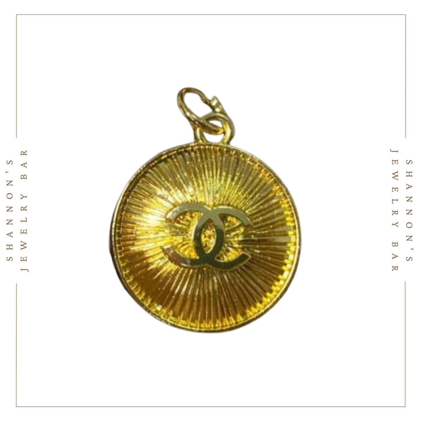 CHANEL Charm Zipper Pull Gold CC Round 20mm