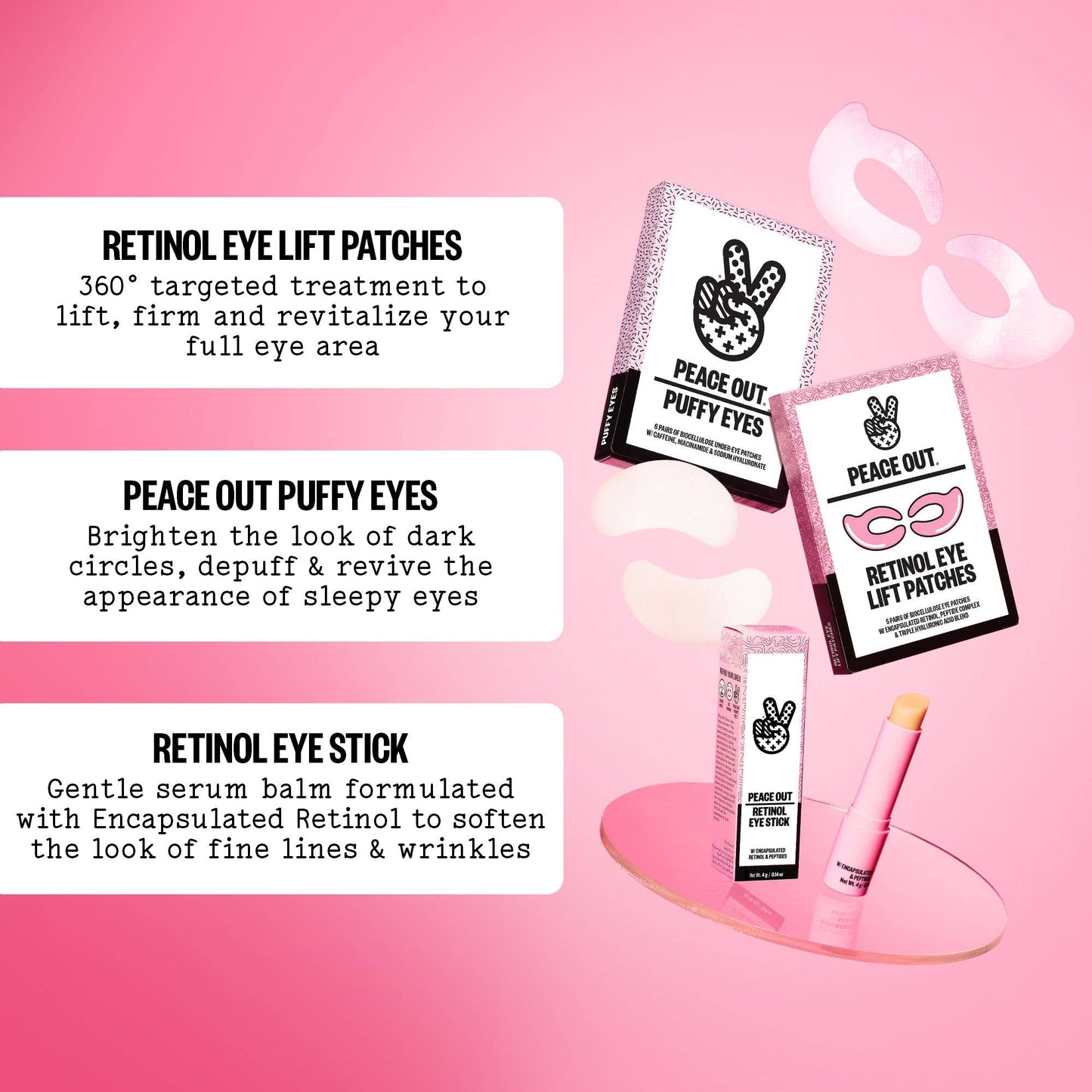 Peace Out Skincare Retinol Eye Lift Patches