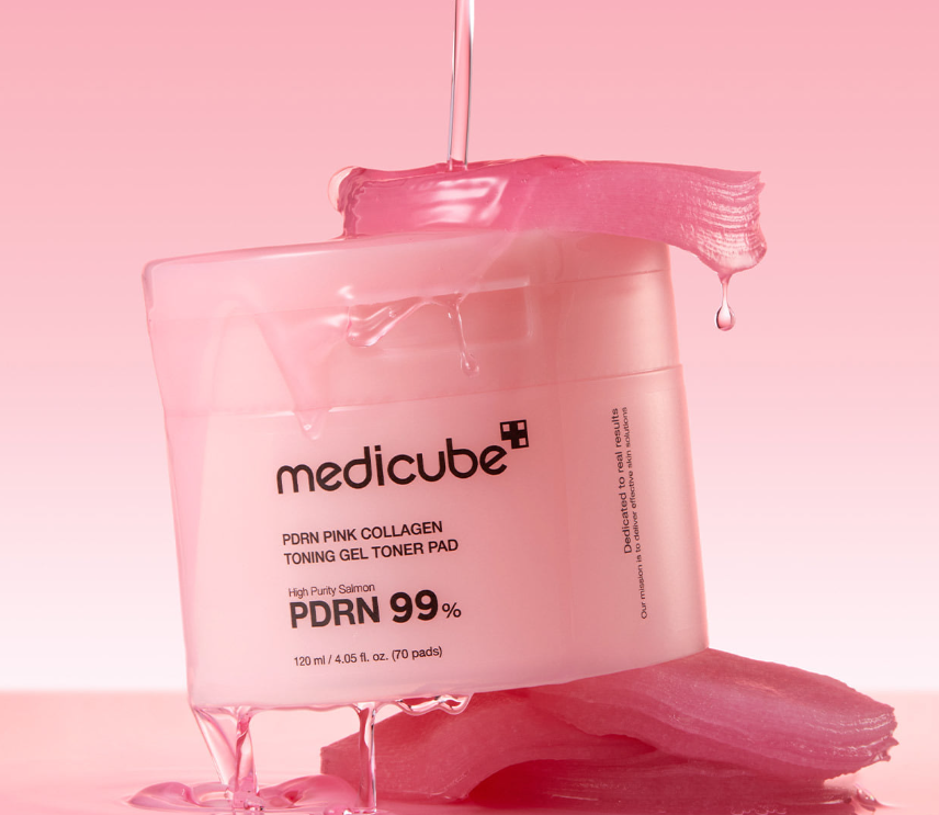 Medicube PDRN Pink Collagen Toning Gel Toner Pads (70 Count)