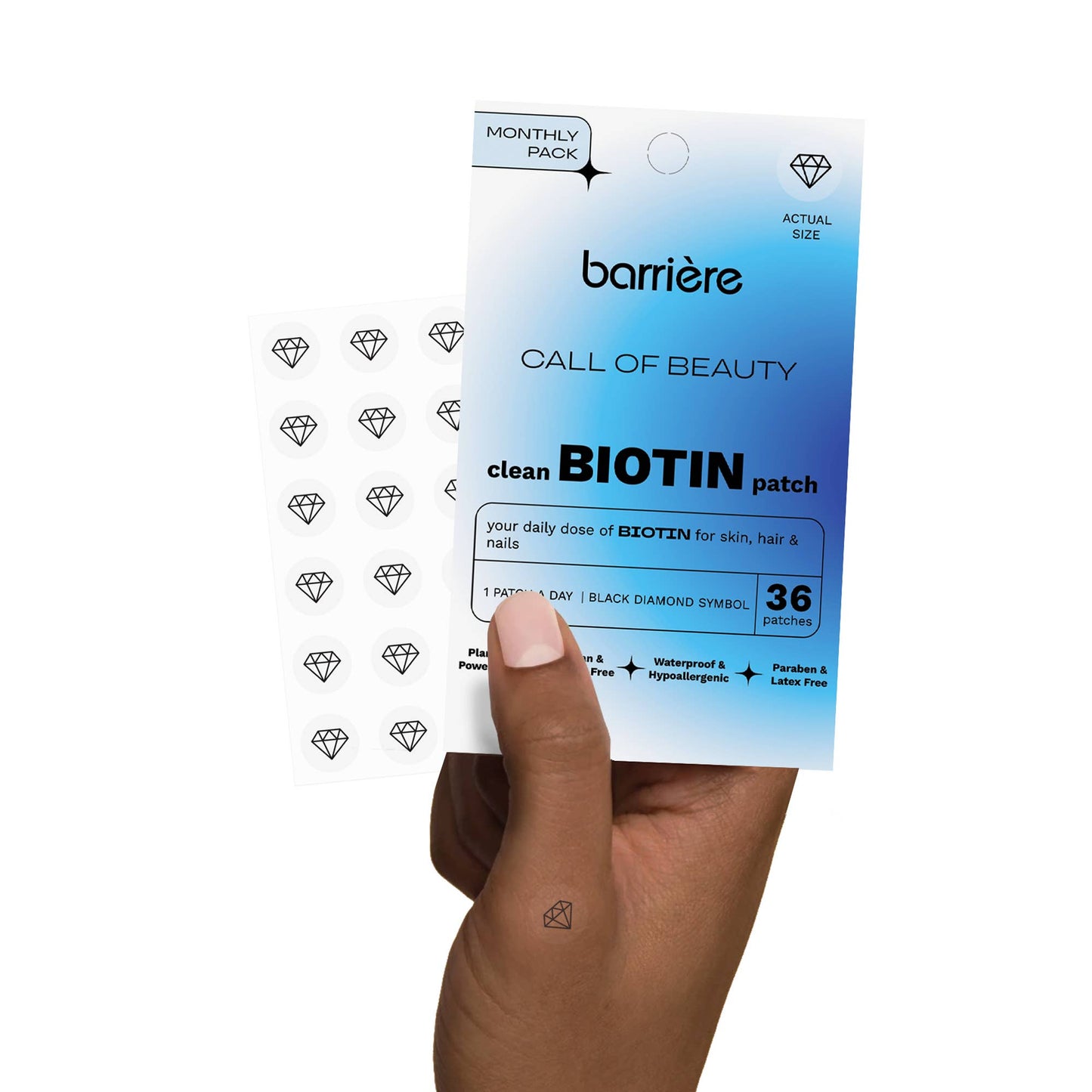 CALL OF BEAUTY clean Biotin Patch 36pk- Diamond icon