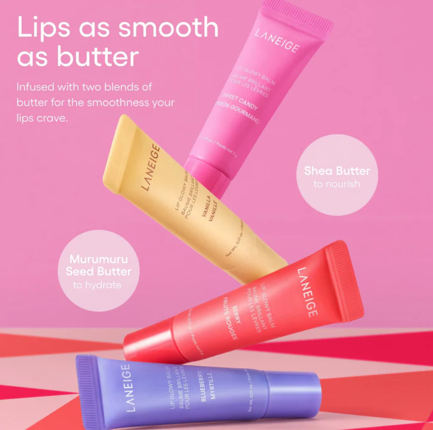 LANEIGE Mini Glowy Lip Balm 4 Piece Set