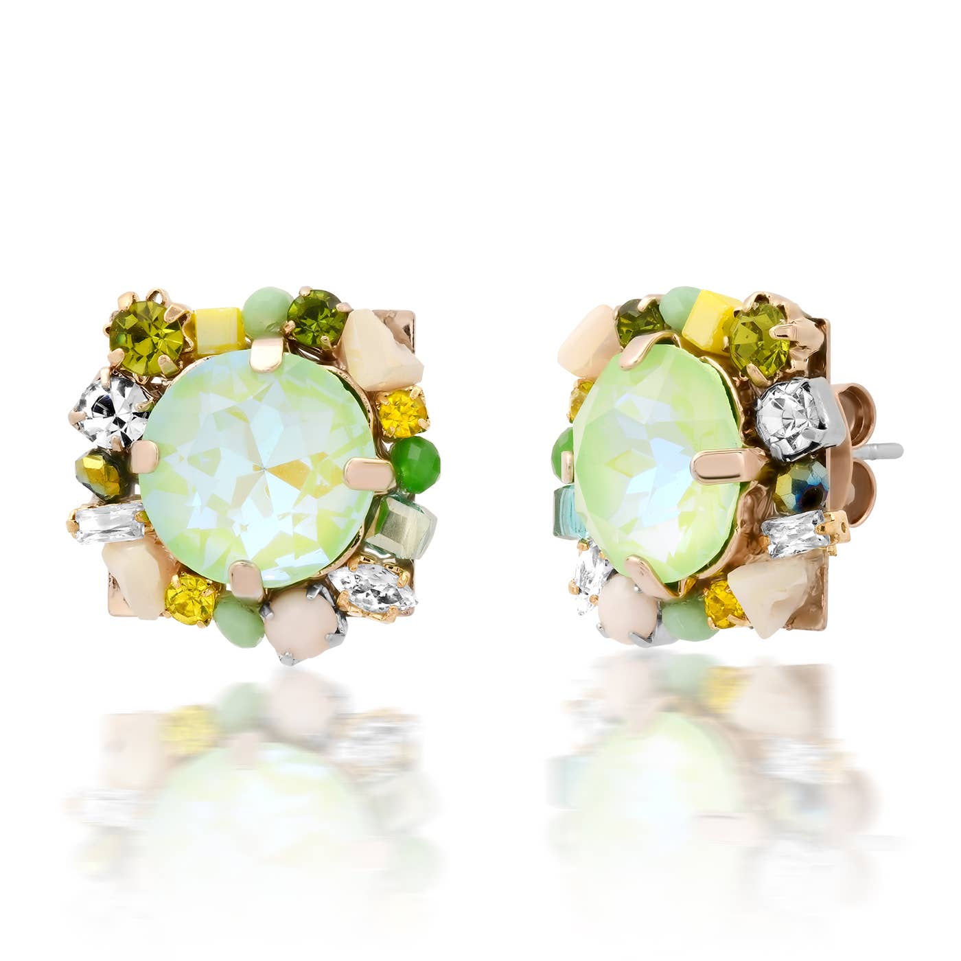 Gemmy Bezel Set Studs