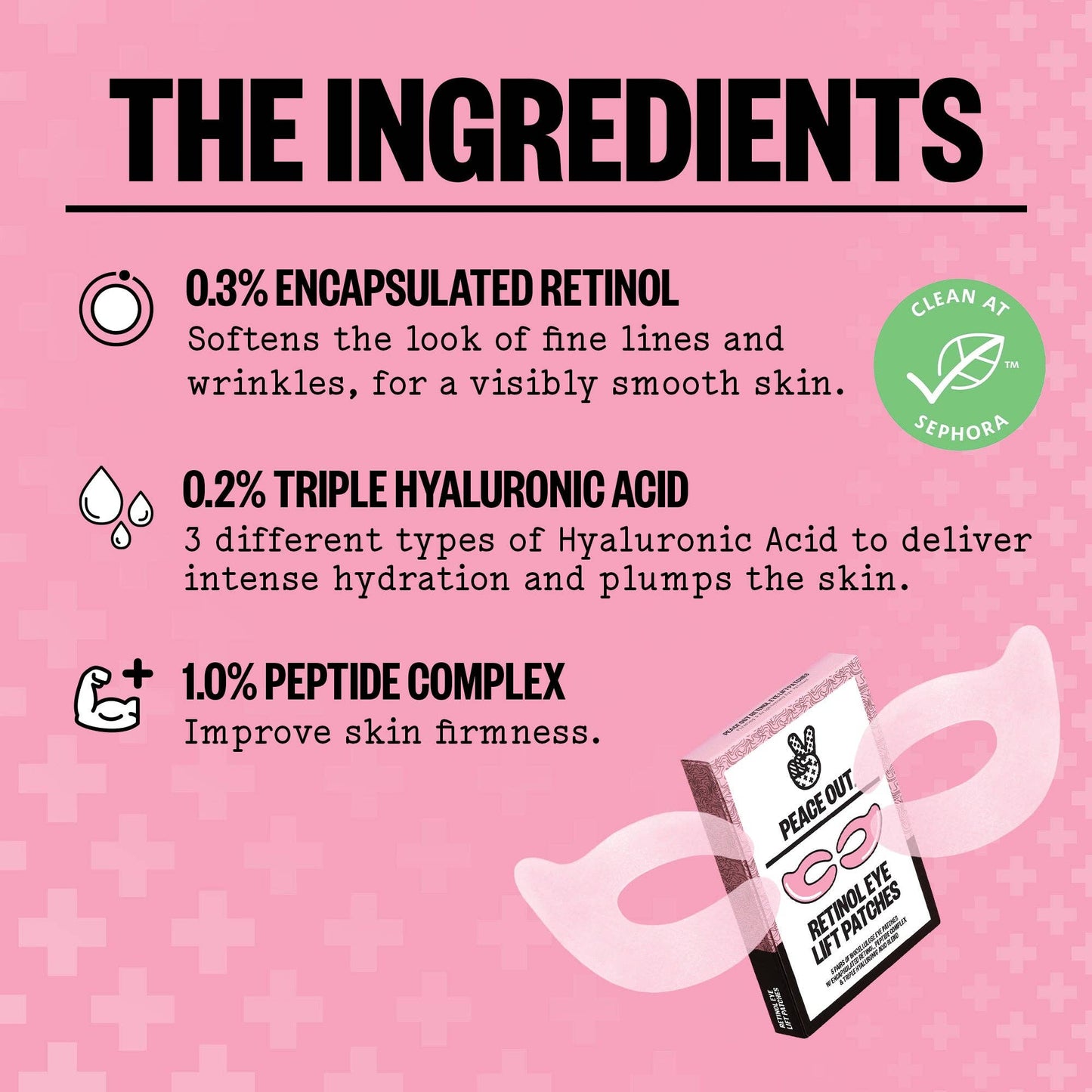 Peace Out Skincare Retinol Eye Lift Patches