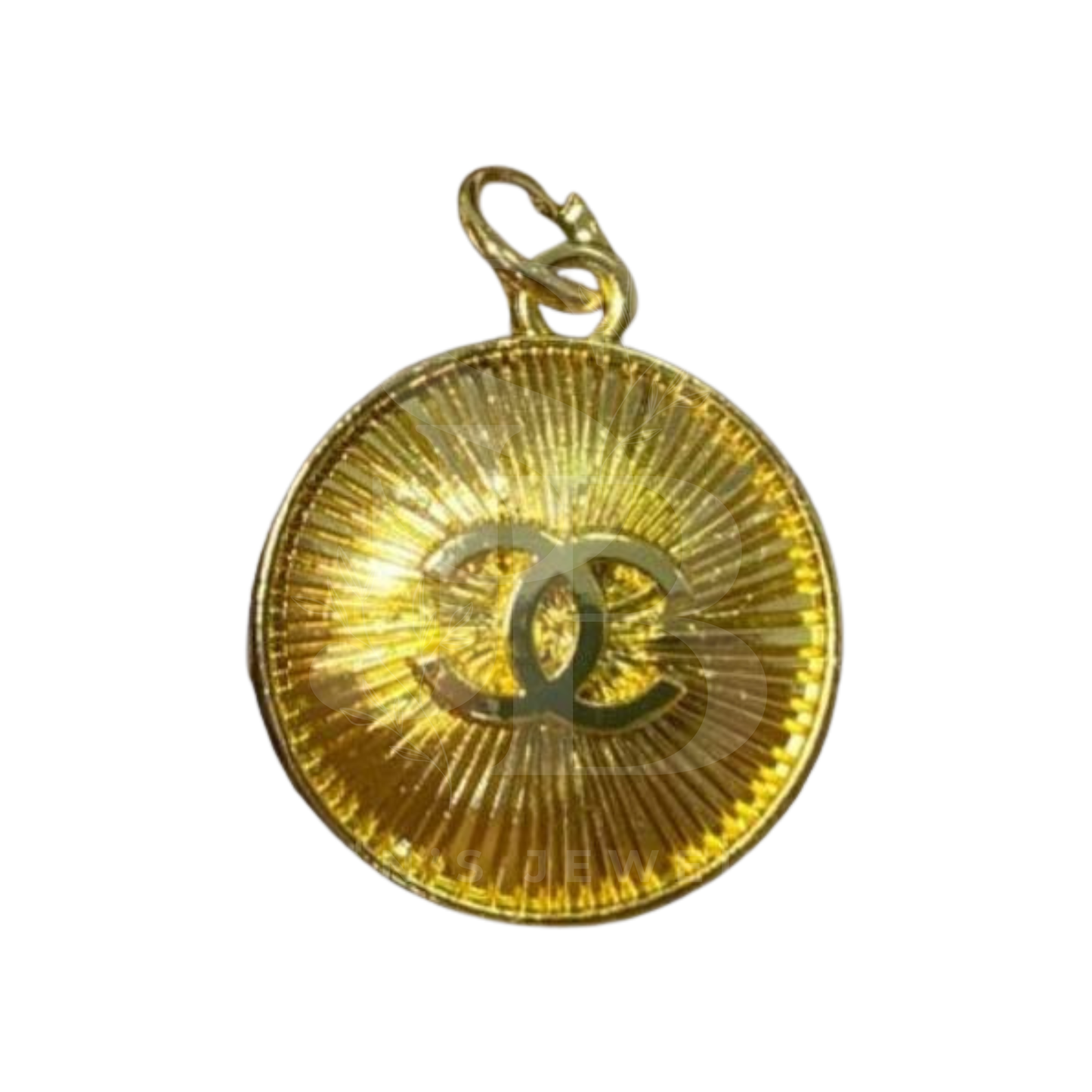 CHANEL Charm Zipper Pull Gold CC Round 20mm