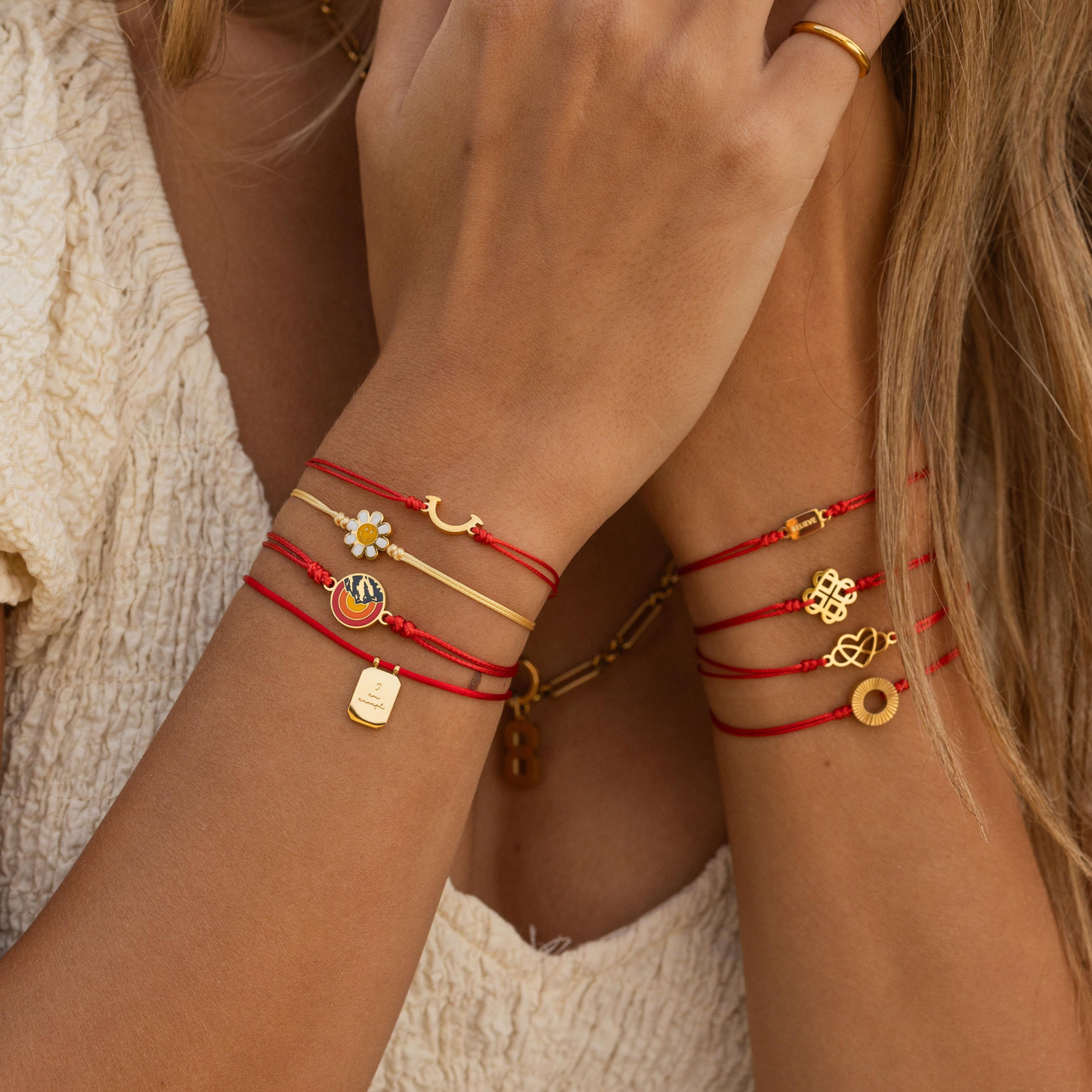 Clover Thread bracelet: Good Luck - charm jewelry