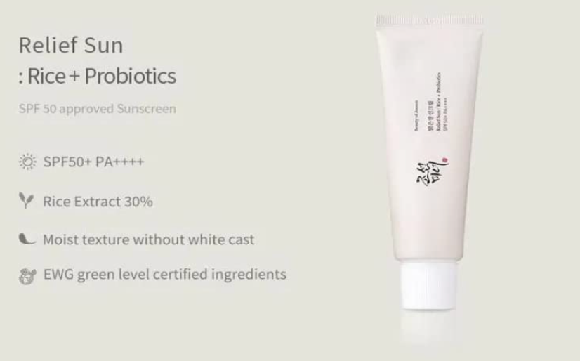 Beauty of Joseon Relief Sun: Rice + Probiotics SPF