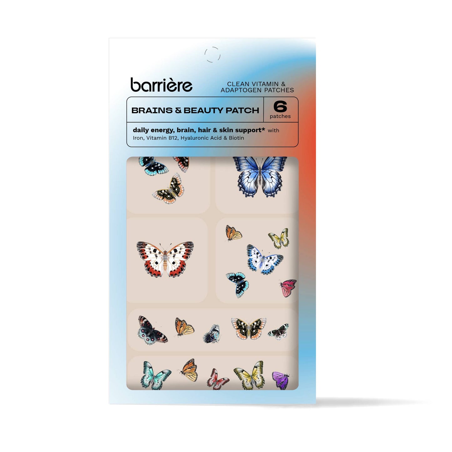 Brains & Beauty Vitamin Patch 6pk  - Butterflies Print
