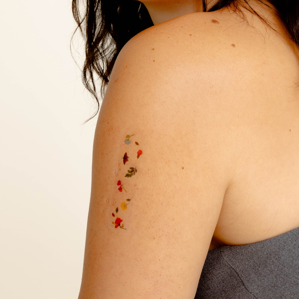 Skin Support Vitamin Patch 6pk- multicolor wildflower print