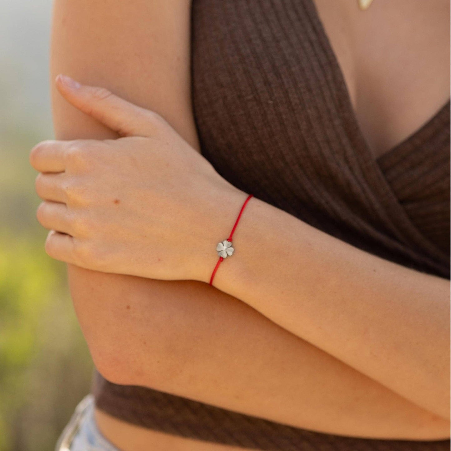 Clover Thread bracelet: Good Luck - charm jewelry